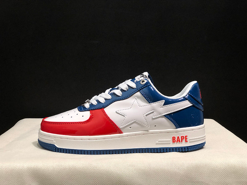 BAPE STA Low Sneakers – Red/White/Blue